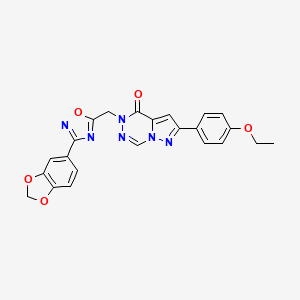 1-((3-(Benzo[d][1,3]dioxol-5-yl)-1,2,4-oxadiazol-5-yl)methyl)-8-(4-ethoxyphenyl)pyrazolo[1,5-d][1,2,4]triazinone
