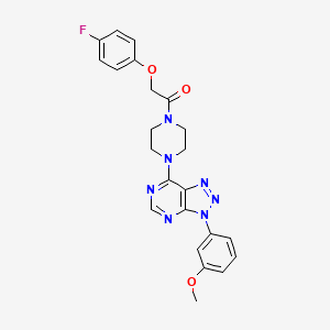 molecular formula C23H22FN7O3 B2525584 2-(4-fluorophenoxy)-1-(4-(3-(3-methoxyphenyl)-3H-[1,2,3]triazolo[4,5-d]pyrimidin-7-yl)piperazin-1-yl)ethanone CAS No. 920184-83-4