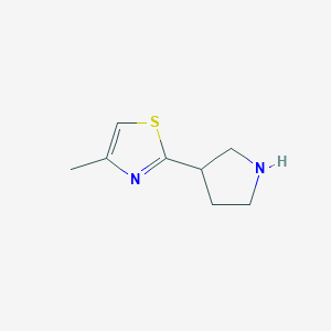 molecular formula C8H12N2S B2525586 4-Methyl-2-(pyrrolidin-3-yl)thiazole CAS No. 1257521-56-4