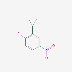 molecular formula C9H8FNO2 B2525590 2-Cyclopropyl-1-fluoro-4-nitrobenzene CAS No. 2366994-57-0