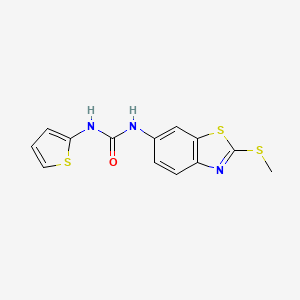 molecular formula C13H11N3OS3 B2525591 1-(2-(Methylthio)benzo[d]thiazol-6-yl)-3-(thiophen-2-yl)urea CAS No. 1207023-13-9