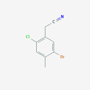 molecular formula C9H7BrClN B2525604 2-(5-Bromo-2-chloro-4-methylphenyl)acetonitrile CAS No. 2090958-22-6