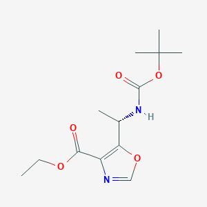 (S)-Ethyl 5-(1-((tert-butoxycarbonyl)amino)ethyl)oxazole-4-carboxylate