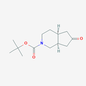 molecular formula C13H21NO3 B2525612 tert-butyl rac-(4aS,7aR)-6-oxooctahydro-2H-cyclopenta[c]pyridine-2-carboxylate CAS No. 1820583-37-6