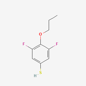molecular formula C9H10F2OS B2525621 3,5-Difluoro-4-n-propoxythiophenol CAS No. 1379356-05-4