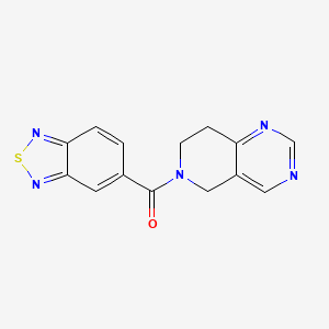 molecular formula C14H11N5OS B2525626 benzo[c][1,2,5]thiadiazol-5-yl(7,8-dihydropyrido[4,3-d]pyrimidin-6(5H)-yl)methanone CAS No. 1797142-46-1