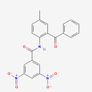 molecular formula C21H15N3O6 B2525639 N-(2-benzoyl-4-methylphenyl)-3,5-dinitrobenzamide CAS No. 313368-51-3