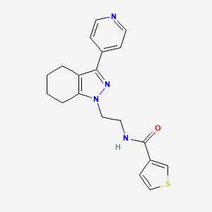 B2525647 N-(2-(3-(pyridin-4-yl)-4,5,6,7-tetrahydro-1H-indazol-1-yl)ethyl)thiophene-3-carboxamide CAS No. 1797715-50-4