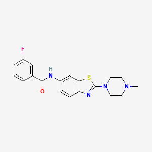 3-fluoro-N-(2-(4-methylpiperazin-1-yl)benzo[d]thiazol-6-yl)benzamide