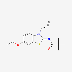 (Z)-N-(3-allyl-6-ethoxybenzo[d]thiazol-2(3H)-ylidene)pivalamide
