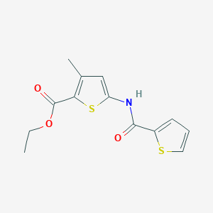 molecular formula C13H13NO3S2 B2525653 3-甲基-5-(噻吩-2-甲酰胺基)噻吩-2-甲酸乙酯 CAS No. 380451-48-9