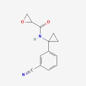 molecular formula C13H12N2O2 B2525674 N-[1-(3-Cyanophenyl)cyclopropyl]oxirane-2-carboxamide CAS No. 2411246-46-1