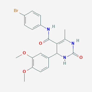 molecular formula C20H20BrN3O4 B2525720 N-(4-bromophenyl)-4-(3,4-dimethoxyphenyl)-6-methyl-2-oxo-1,2,3,4-tetrahydropyrimidine-5-carboxamide CAS No. 897839-69-9