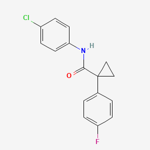 molecular formula C16H13ClFNO B2525721 N-(4-chlorophenyl)-1-(4-fluorophenyl)cyclopropane-1-carboxamide CAS No. 1091462-25-7