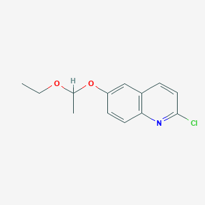 molecular formula C13H14ClNO2 B2525751 6-(1-Ethoxyethoxy)-2-chloroquinoline CAS No. 1374109-24-6
