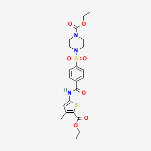 Ethyl 4-[4-[(5-ethoxycarbonyl-4-methylthiophen-2-yl)carbamoyl]phenyl]sulfonylpiperazine-1-carboxylate