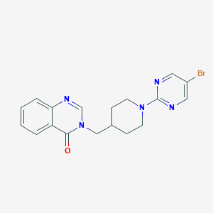 molecular formula C18H18BrN5O B2525764 3-{[1-(5-Bromopyrimidin-2-yl)piperidin-4-yl]methyl}-3,4-dihydroquinazolin-4-one CAS No. 2380079-52-5