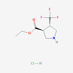 Ethyl (3S,4S)-4-(trifluoromethyl)pyrrolidine-3-carboxylate hydrochloride