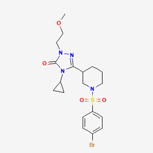 3-(1-((4-bromophenyl)sulfonyl)piperidin-3-yl)-4-cyclopropyl-1-(2-methoxyethyl)-1H-1,2,4-triazol-5(4H)-one