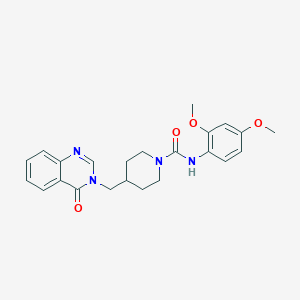 molecular formula C23H26N4O4 B2525773 N-(2,4-dimethoxyphenyl)-4-[(4-oxo-3,4-dihydroquinazolin-3-yl)methyl]piperidine-1-carboxamide CAS No. 2380186-77-4