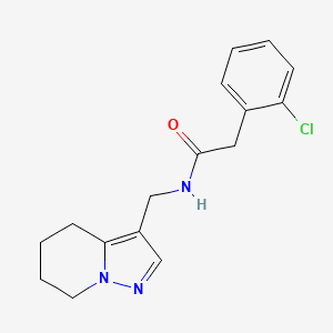 molecular formula C16H18ClN3O B2525792 2-(2-chlorophenyl)-N-((4,5,6,7-tetrahydropyrazolo[1,5-a]pyridin-3-yl)methyl)acetamide CAS No. 2034245-93-5