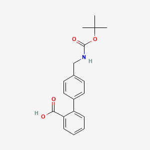 molecular formula C19H21NO4 B2525797 2-[4-[[(2-Methylpropan-2-yl)oxycarbonylamino]methyl]phenyl]benzoic acid CAS No. 2248330-54-1