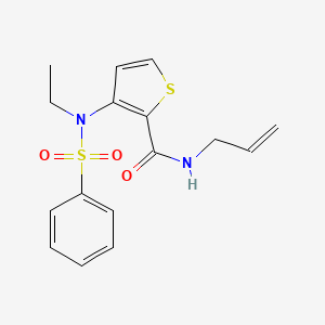 molecular formula C16H18N2O3S2 B2525798 N-allyl-3-(N-ethylphenylsulfonamido)thiophene-2-carboxamide CAS No. 1251605-98-7