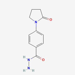 molecular formula C11H13N3O2 B2525818 4-(2-Oxopyrrolidin-1-yl)benzohydrazide CAS No. 299934-08-0