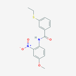 molecular formula C16H16N2O4S B2525831 3-ethylsulfanyl-N-(4-methoxy-2-nitrophenyl)benzamide CAS No. 941998-86-3