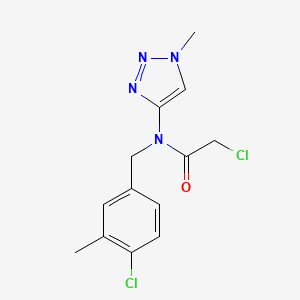 2-Chloro-N-[(4-chloro-3-methylphenyl)methyl]-N-(1-methyltriazol-4-yl)acetamide