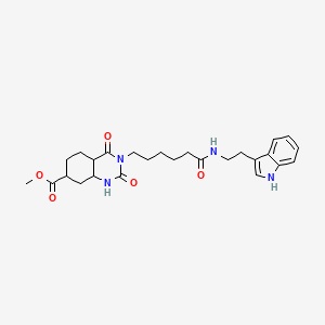 methyl 3-(5-{[2-(1H-indol-3-yl)ethyl]carbamoyl}pentyl)-2,4-dioxo-1,2,3,4-tetrahydroquinazoline-7-carboxylate