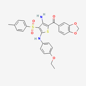 (3-Amino-5-((4-ethoxyphenyl)amino)-4-tosylthiophen-2-yl)(benzo[d][1,3]dioxol-5-yl)methanone