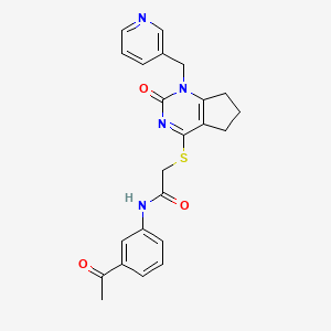 N-(3-acetylphenyl)-2-((2-oxo-1-(pyridin-3-ylmethyl)-2,5,6,7-tetrahydro-1H-cyclopenta[d]pyrimidin-4-yl)thio)acetamide