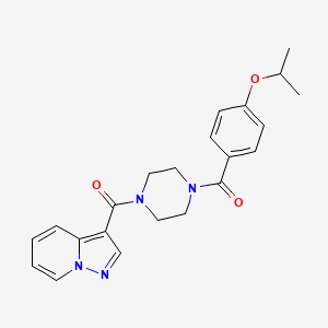 (4-(4-Isopropoxybenzoyl)piperazin-1-yl)(pyrazolo[1,5-a]pyridin-3-yl)methanone