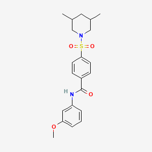 4-(3,5-dimethylpiperidin-1-yl)sulfonyl-N-(3-methoxyphenyl)benzamide