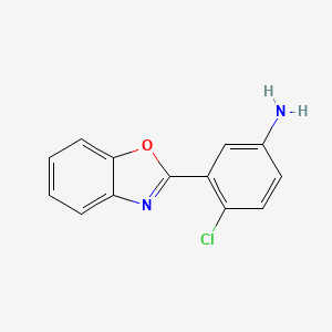 molecular formula C13H9ClN2O B2525901 3-(1,3-Benzoxazol-2-yl)-4-chloroaniline CAS No. 293737-68-5