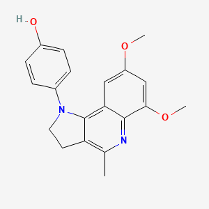 4-(6,8-dimethoxy-4-methyl-2,3-dihydro-1H-pyrrolo[3,2-c]quinolin-1-yl)benzenol
