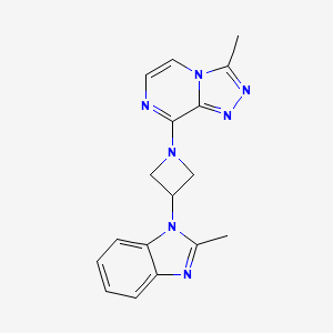 3-Methyl-8-[3-(2-methylbenzimidazol-1-yl)azetidin-1-yl]-[1,2,4]triazolo[4,3-a]pyrazine