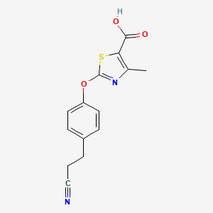 2-[4-(2-Cyanoethyl)phenoxy]-4-methyl-1,3-thiazole-5-carboxylic acid