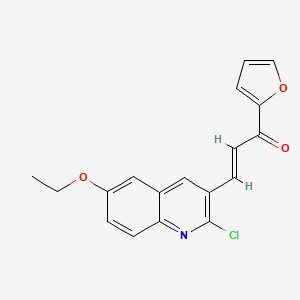 (E)-3-(2-chloro-6-ethoxyquinolin-3-yl)-1-(furan-2-yl)prop-2-en-1-one