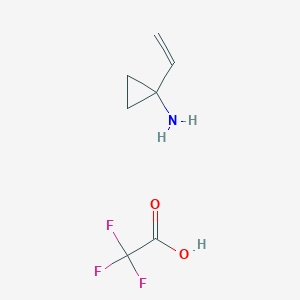 molecular formula C7H10F3NO2 B2525957 1-Ethenylcyclopropan-1-amine;2,2,2-trifluoroacetic acid CAS No. 2490430-25-4