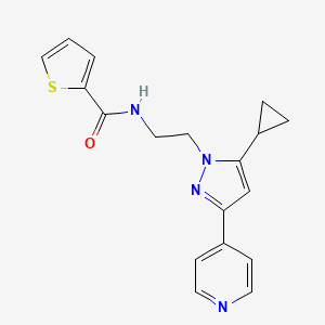 N-(2-(5-cyclopropyl-3-(pyridin-4-yl)-1H-pyrazol-1-yl)ethyl)thiophene-2-carboxamide
