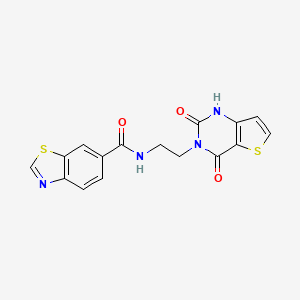 molecular formula C16H12N4O3S2 B2525995 N-(2-(2,4-dioxo-1,2-dihydrothieno[3,2-d]pyrimidin-3(4H)-yl)ethyl)benzo[d]thiazole-6-carboxamide CAS No. 2034322-99-9
