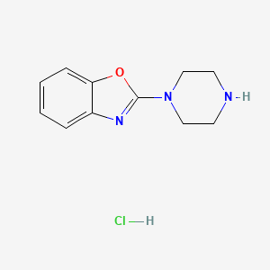 molecular formula C11H14ClN3O B2526030 2-(Piperazin-1-yl)benzo[d]oxazole hydrochloride CAS No. 1353966-05-8