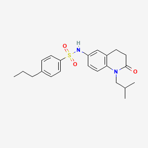 B2526092 N-(1-isobutyl-2-oxo-1,2,3,4-tetrahydroquinolin-6-yl)-4-propylbenzenesulfonamide CAS No. 942002-99-5
