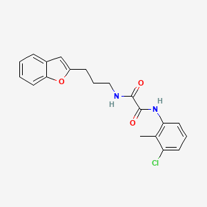 molecular formula C20H19ClN2O3 B2526126 N1-(3-(benzofuran-2-yl)propyl)-N2-(3-chloro-2-methylphenyl)oxalamide CAS No. 2034458-07-4