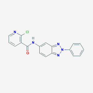 molecular formula C18H12ClN5O B252633 2-chloro-N-(2-phenyl-2H-1,2,3-benzotriazol-5-yl)nicotinamide 