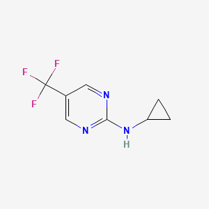 molecular formula C8H8F3N3 B2526343 N-Cyclopropyl-5-(trifluoromethyl)pyrimidin-2-amine CAS No. 1936608-77-3