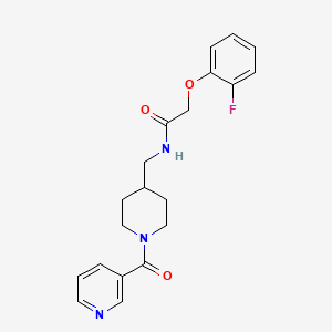 2-(2-fluorophenoxy)-N-((1-nicotinoylpiperidin-4-yl)methyl)acetamide
