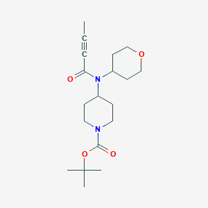 Tert-butyl 4-[but-2-ynoyl(oxan-4-yl)amino]piperidine-1-carboxylate